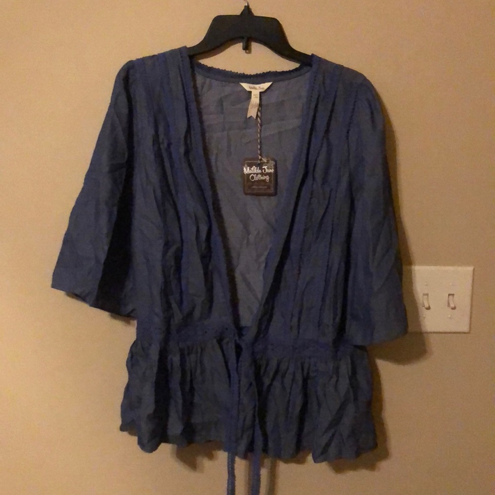 Matilda Jane Into the Deep Cardigan size large NWT